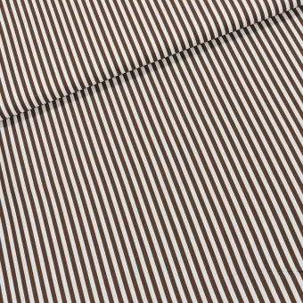 Bavlněné plátno Jolana JO003/26 hnědý a bílý proužek 5mm, š.150cm (látka v metráži)