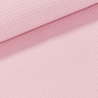 Bavlněné plátno / vaflová drobná vazba 3937-5 jednobarevná růžová, š.150cm (látka v metráži)