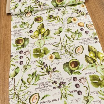 Bavlněné plátno vaflovina, utěrkovina / štola na metráž 703023 AVOKÁDO, zelená, š. 50cm (látka v metráži)