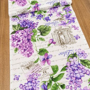 Bavlněné plátno vaflovina, utěrkovina / štola na metráž 703023 šeřík, fialová, š. 50cm (látka v metráži)