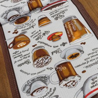 Bavlněné plátno vaflovina, utěrkovina / štola na metráž 703023 kapučíno, béžová, š. 50cm (látka v metráži)