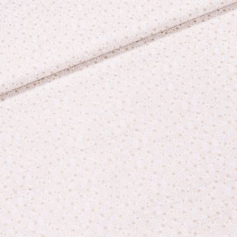 Bavlněné plátno vánoční 15856003-16, zlaté spirálky a hvězdičky na smetanové, š.150cm (látka v metráži)