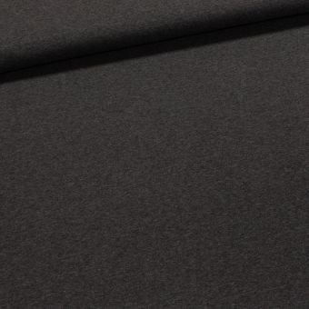 Bavlněný úplet TEPLÁKOVINA SP-GRETA 36 tmavě šedý melír, š.180cm (látka v metráži)