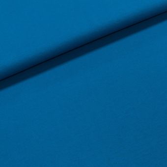 Bavlněný úplet TEPLÁKOVINA SP-GRETA 45, jednobarevná uni tmavá petrolejová, š.180cm (látka v metráži)