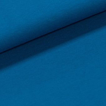 Bavlněný úplet TEPLÁKOVINA SP-GRETA 45, jednobarevná uni tmavá petrolejová, š.180cm (látka v metráži)