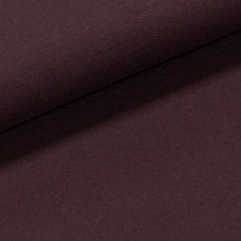 Bavlněný úplet TEPLÁKOVINA SP-GRETA 47, jednobarevná uni hnědá, š.180cm (látka v metráži)