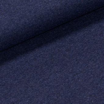 Bavlněný úplet TEPLÁKOVINA SP-GRETA 53, šedomodrý melír, š.180cm (látka v metráži)