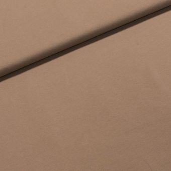 Bavlněný úplet TEPLÁKOVINA  UNI 09107-057, jednobarevná světle hnědá, š.150cm (látka v metráži)