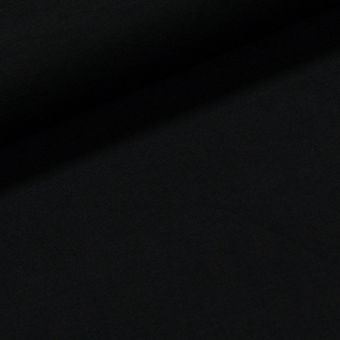 Bavlněný úplet UNI 8036.001 jednobarevný černý, š.150cm (látka v metráži)