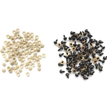 Bezpečnostní oči, jednobarevné zlaté, průměr 12mm 