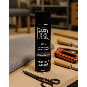 Čalounické lepidlo ve spreji PALTY HEAVY DUTY ADHESIVE, profesionální použití, vysoká pevnost, 500 ml

