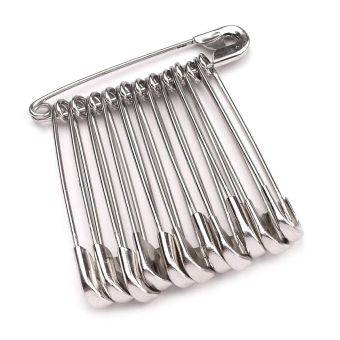 Celokovové spínací špendlíky KOH-I-NOOR 60947/101, stříbrné, délka 34mm, 12 kusů