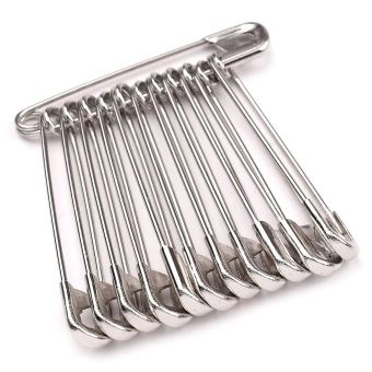 Celokovové spínací špendlíky KOH-I-NOOR 60948/101, stříbrné, délka 40mm, 12 kusů