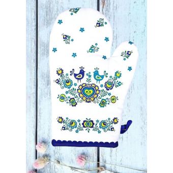 Kuchyňská chňapka FOLKLOR MODRÁ, 28x18cm