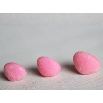 Bezpečnostní nos (čumáček) semišový, jednobarevný růžový, 10x12mm