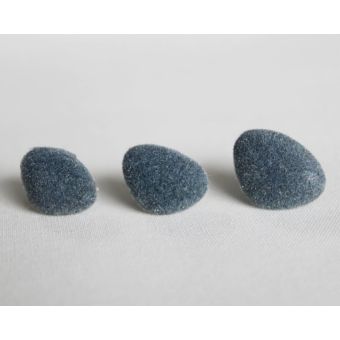 Bezpečnostní nos (čumáček) semišový, jednobarevný šedý, 10x12mm