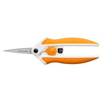 Cvakací nůžky (cvakačky) FISKARS PREMIER EASY ACTION pružinové na nitě 1070029, ergonomická rukojeť, délka 15,4cm
