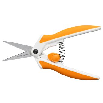 Cvakací nůžky (cvakačky) FISKARS PREMIER EASY ACTION pružinové na nitě 1070029, ergonomická rukojeť, délka 15,4cm