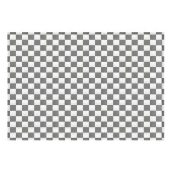 Cestovní deka KEMPING PLUS – šedá kostka, lehká pikniková deka z mikrovlákna 150×200cm