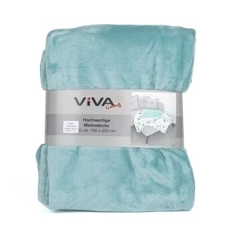 Deka z mikroflanelu jednobarevná mintová, 150x200cm