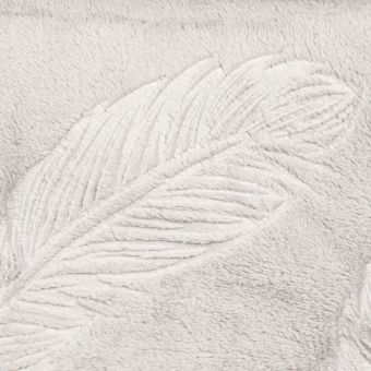 Deka z mikroflanelu PEŘÍČKO, světle šedá, 150x200cm