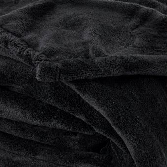 Deka z mikroplyše CORAL FLEECE jednobarevná UNI ČERNÁ, 150x200cm