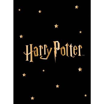 Deka z mikrovlákna (mikroplyš) dětská HARRY POTTER GOLD STARS, černá, 130x170cm