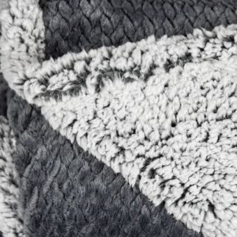 Deka z mikrovlákna ŠEDÝ ŽAKÁR s beránkem 150x200cm