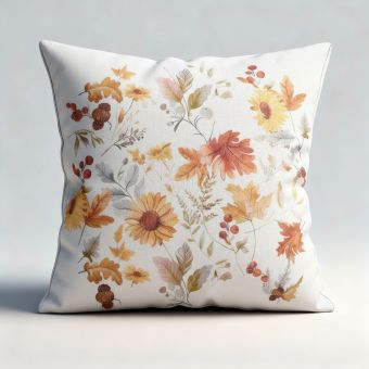 Dekorační povlak na polštářek CYH5953GC, podzimní rostlinky, oranžová, 40x40cm