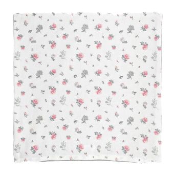 Dekorační povlak KYTKY QK-126, růžovo-šedá 40x40cm