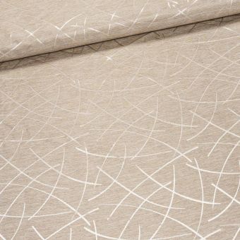 Dekorační závěs 23261/2400, lesklé obloučky, béžový, šířka 140cm (látka v metráži)