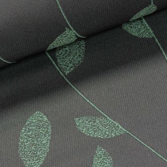 Dekorační závěs 27183/6800, tmavě zelené popínavé listy, šířka 140cm (látka v metráži)