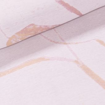 Dekorační závěs, 61269, starorůžovo-béžové květy, šířka 140cm (látka v metráži)