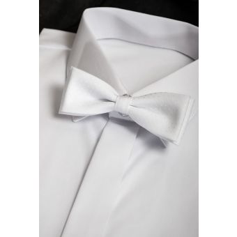 Chlapecká bílá společenská košile Avantgard KLASIK s krytou légou, jednobarevná, dlouhý rukáv