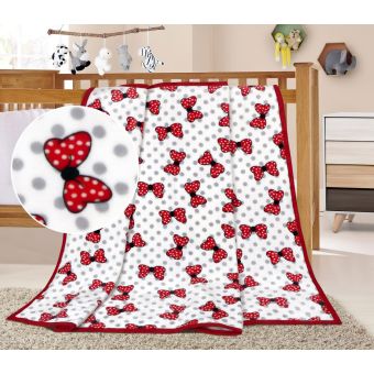 Dětská deka ELLA KORALL MICRO ČERVENÉ MAŠLE, 100x155cm