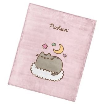 Dětská deka z mikrovlákna (coral fleece) KOČIČKA PUSHEEN DAYDREAM, růžová, 130x160cm