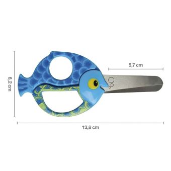 Dětské nůžky FISKARS 1003746, RYBA, modré 13,8cm