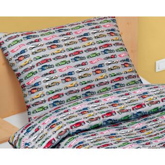 Dětské povlečení FORMULE ŠEDÁ, bavlna hladká, 140x200cm + 70x90cm 