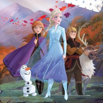 Dětské povlečení FROZEN LEDOVÉ KRÁLOVSTVÍ MAGIE LESNÍHO VÁNKU, fialové, bavlna hladká, 140x200cm + 70x90cm