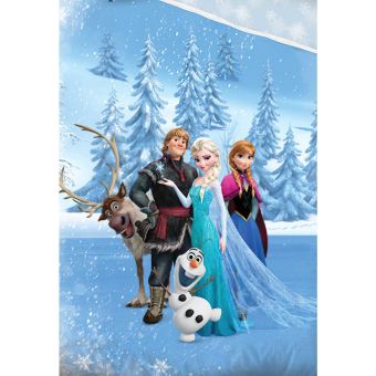 Dětské povlečení do postýlky FROZEN LEDOVÉ KRÁLOVSTVÍ PRAVÉ PŘÁTELSTVÍ, modré, bavlna hladká, 100x135cm + 40x60cm