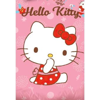 Dětské povlečení HELLO KITTY MALÁ MLSALKA, růžové, bavlna hladká, 100x135cm + 40x60cm 