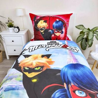 Dětské povlečení KOUZELNÁ BERUŠKA MIRACULOUS 015, červené, bavlna hladká, 140x200cm + 70x90cm 