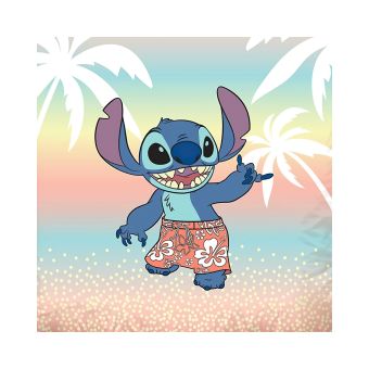 Dětské povlečení LILO A STITCH NA DOVOLENÉ, duhové, bavlna hladká, 140x200cm + 70x90cm 