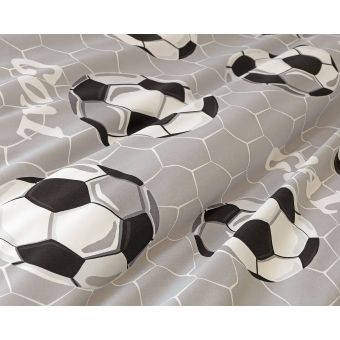 Dětské povlečení Matějovský GOAL, fotbalové, šedé, bavlna hladká, 140x200cm + 70x90cm