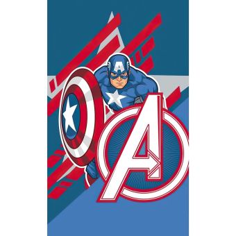 Dětský froté ručník AVENGERS KAPITAN AMERIKA, modrý 30x50cm