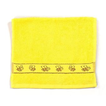 Dětský froté ručník KIDS, žlutý, 30x50cm