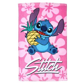 Dětský froté ručník LILO A STITCH MAZLÍK ANANAS, růžový, 30x50cm