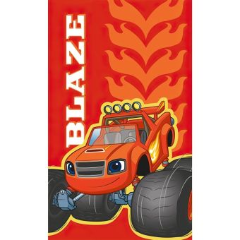 Dětský froté ručník PLAMÍNEK A ČTYŘKOLÁCI OHNIVÁ STOPA, červený 30x50cm