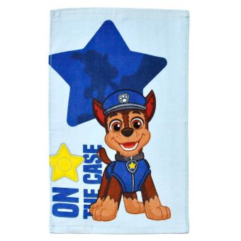 Dětský froté ručník TLAPKOVÁ PATROLA HVĚZDA CHASE, modrý 30x50cm