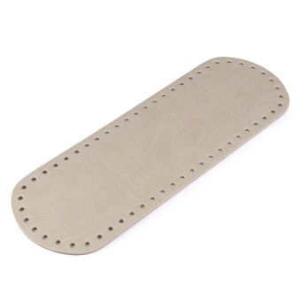 Dno na kabelku / tašku, eko kůže, 750710 jednobarevná A788/1 ecru, 10x30cm, otvor Ø4 mm